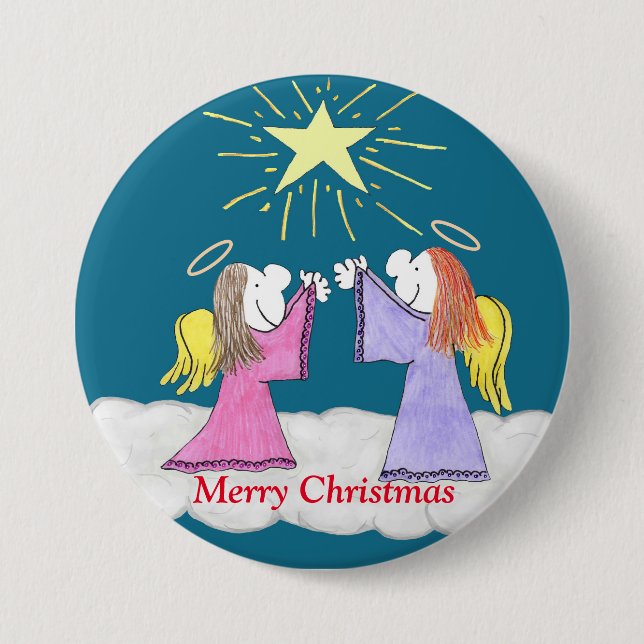 Lizzy's People Angels Holy Night Button (Front)