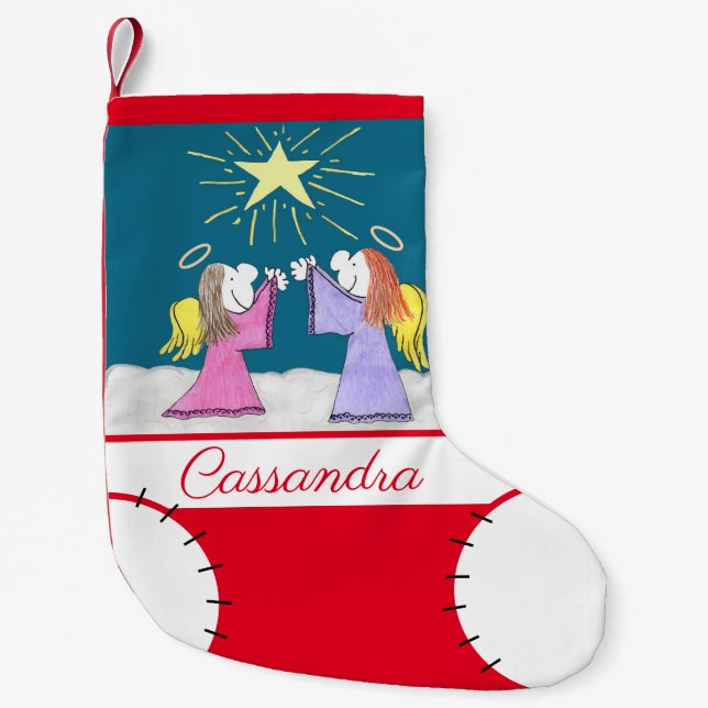Lizzy's People Angels Holy Night Stocking (Front)
