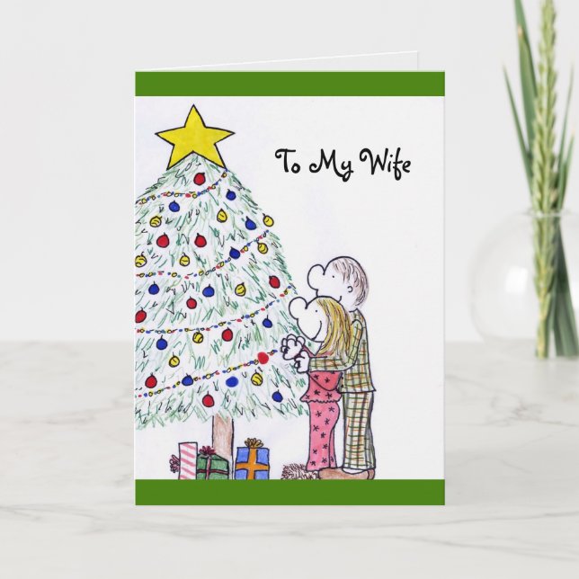 Lizzy's People Merry Christmas To My Wife Card (Front)