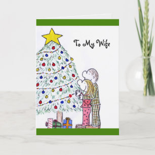Lizzy's People Merry Christmas To My Wife Card