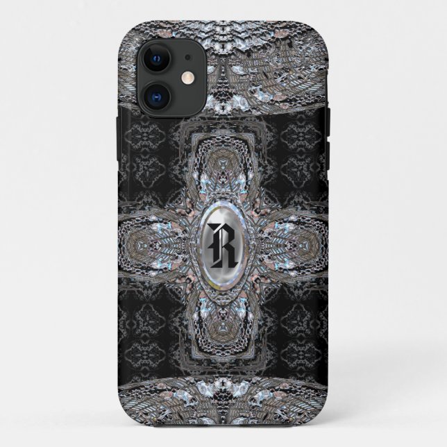 LJP Cross Elegant Monogram Case-Mate iPhone Case (Back)