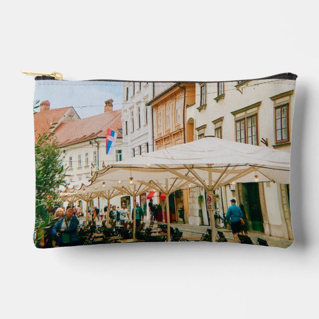 Ljubljana Cityscape Accessory Pouch (Front)