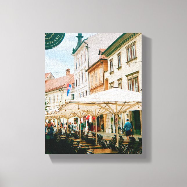 Ljubljana Cityscape Canvas Print (Front)