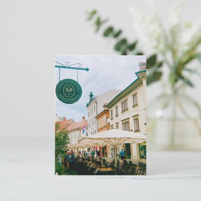 Ljubljana Cityscape Holiday Postcard (Standing Front)