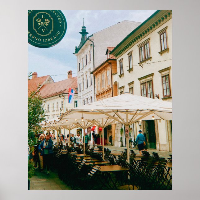 Ljubljana Cityscape Poster (Front)