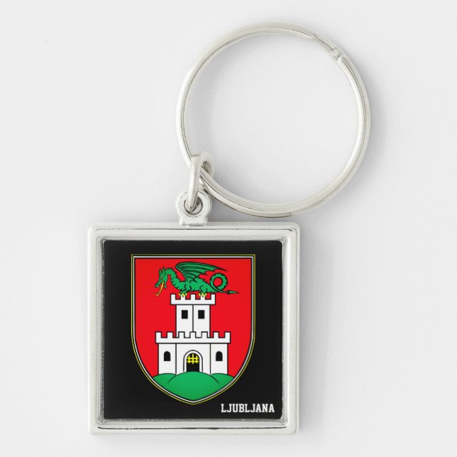 Ljubljana coat of arms - SLOVENIA Key Ring (Front)