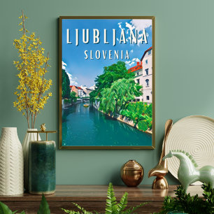 Ljubljana, pearl of Slovenia Poster