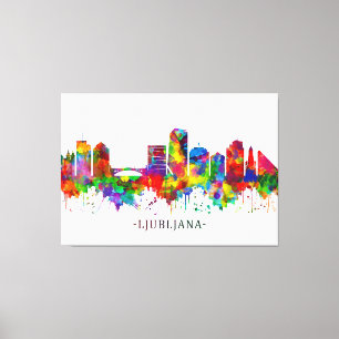 Ljubljana Skyline Canvas Print