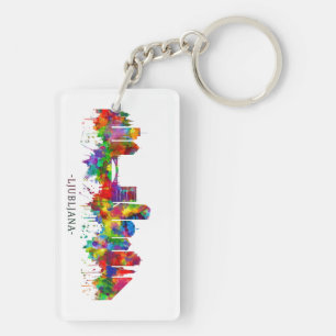 Ljubljana Skyline Key Ring