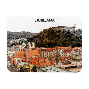 Ljubljana Slovenia City View Magnet