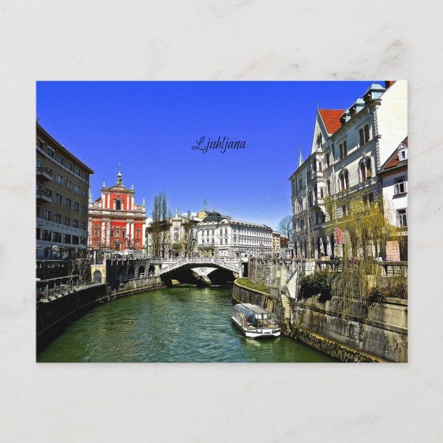 Ljubljana Slovenia Postcard (Front)