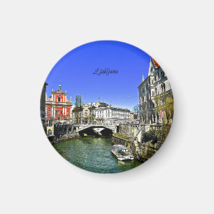 Ljubljana, Slovenia scenic photograph Magnet