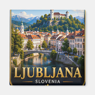 📍 Ljubljana Slovenia Travel Keepsake City Travele Magnet