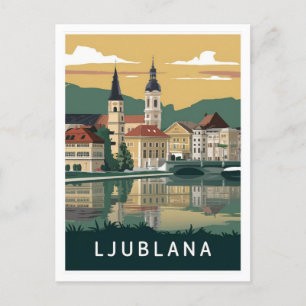 Ljubljana, Slovenia Travel Postcard