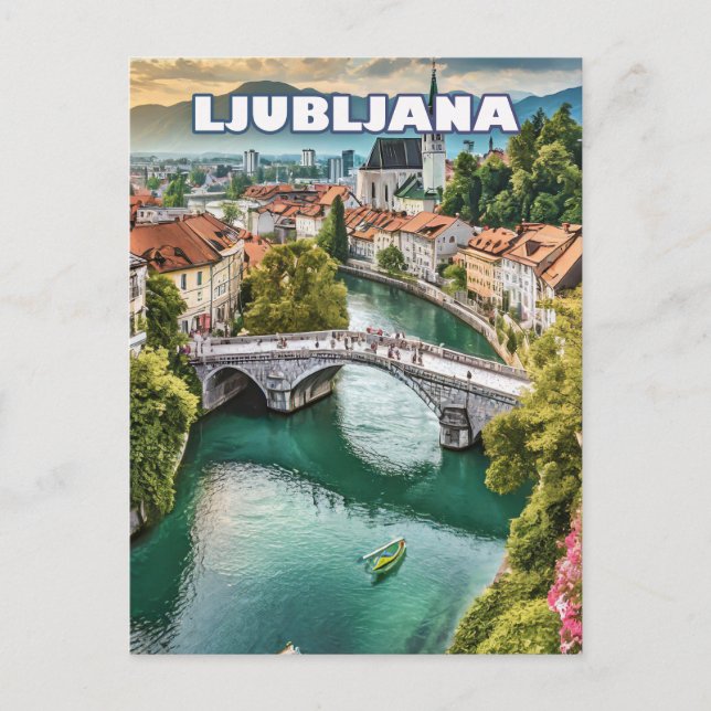 Ljubljana, Slovenian jewel Postcard (Front)