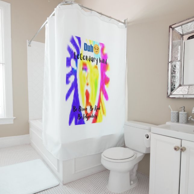 LK Signature Shower Curtain Bold Daily Inspiration (In Situ)