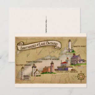 Lke Ontario Lighthouses Postcard