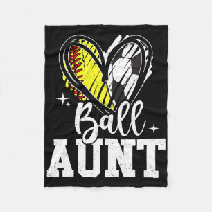 Ll Aunt Softll Soccer Ll Aunt Of Both  Fleece Blanket