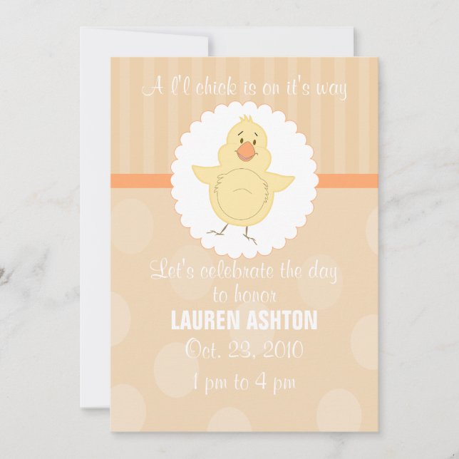 L'l Chick Baby Shower Invitation (Front)