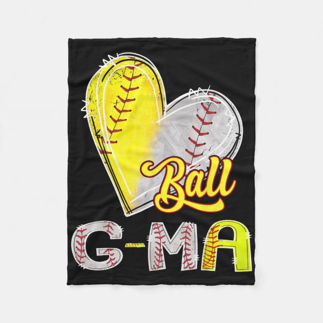 Ll G-ma Heart Sell Softll Lover G-ma Of Both  Fleece Blanket (Front)
