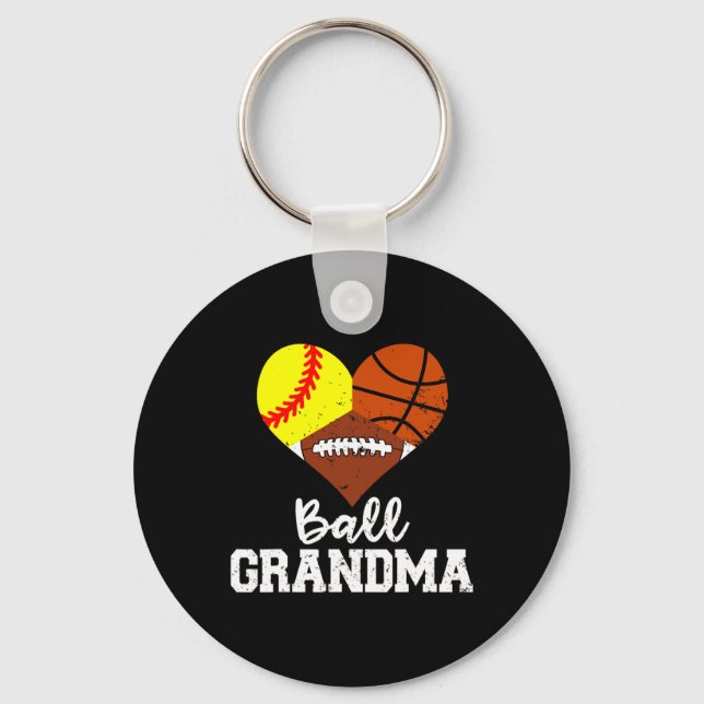 Ll Grandma Funny Softll Sketll Footll  Key Ring (Front)