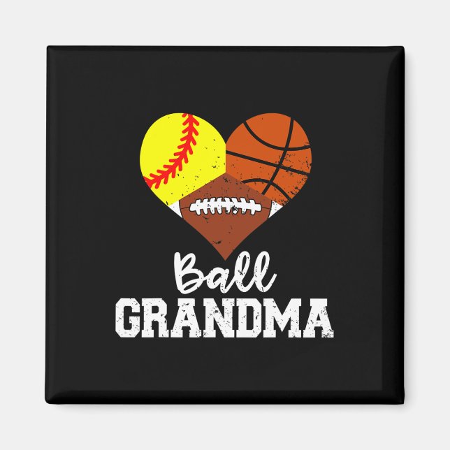 Ll Grandma Funny Softll Sketll Footll  Magnet (Front)