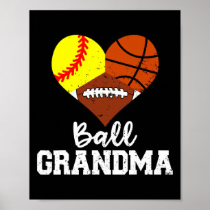Ll Grandma Funny Softll Sketll Footll Poster