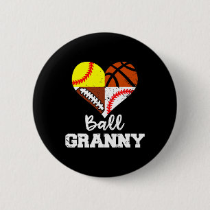 Ll Granny Footll Sell Softll Sketll Player  6 Cm Round Badge