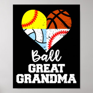 Ll Great Grandma Sell Softll Sketll Volleyll Poster