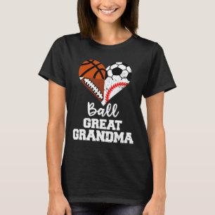 Ll Great Grandma Soccer Footll Sell Sketll T-Shirt