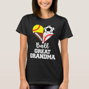 Ll Great Grandma Soccer Footll Sell Softll Grandma T-Shirt