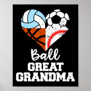 Ll Great Grandma Soccer Sell Sketll Volleyll  Poster