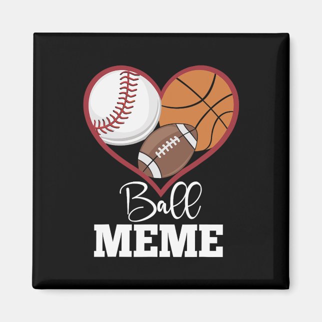 Ll Meme Sell Footll Sketll Heart  Magnet (Front)