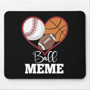 Ll Meme Sell Footll Sketll Heart Mouse Pad