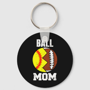 Ll Mom Funny Footll Softll Player Mom Key Ring