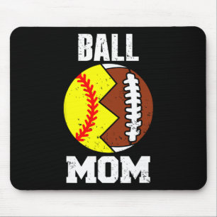 Ll Mom Funny Footll Softll Player Mom Mouse Pad