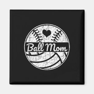 Ll Mom Half Sell Softll Half Volleyll Mom Heart Magnet
