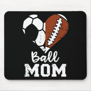 Ll Mum Heart Funny Footll Soccer Mum Mouse Pad