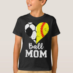 Ll Mum Heart Funny Softll Soccer Mum T-Shirt