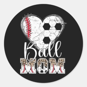 Ll Mum Heart Soccer Sell Mum  Classic Round Sticker