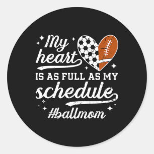 Ll Mum Proud Footll Soccer Mum Classic Round Sticker