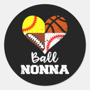 Ll Nonna Footll Sell Softll Sketll Nonna Classic Round Sticker