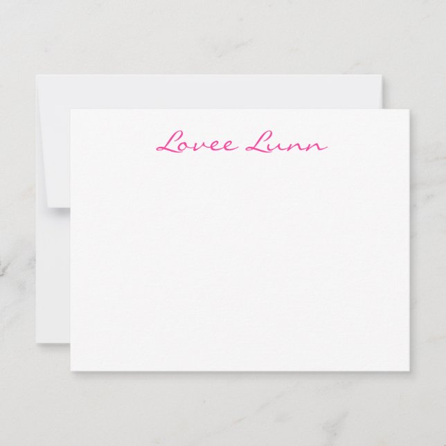 LL Signature Pattern Personalised Notecard (Front)