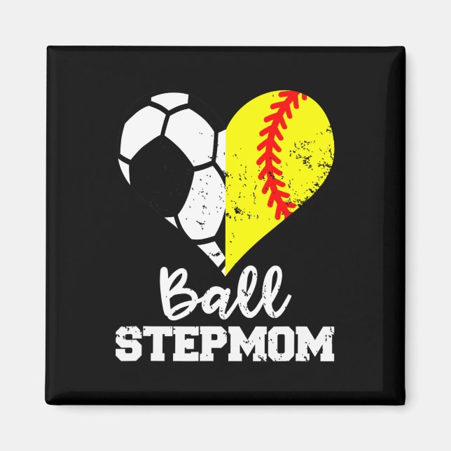 Ll Stepmom Funny Soccer Softll Stepmom  Magnet (Front)