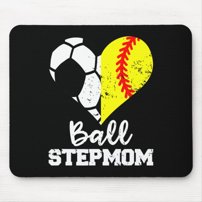Ll Stepmom Funny Soccer Softll Stepmom  Mouse Pad (Front)