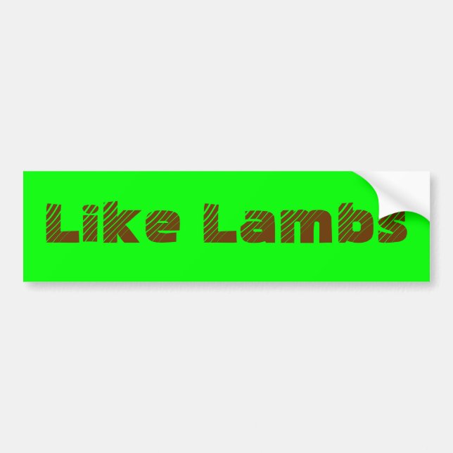 LL Tree Font Bumper Sticker (Front)