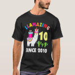 Llama 10 Years Old Birthday  Llama Boys Girls Kids T-Shirt<br><div class="desc">Llama 10 Years Old Birthday  Llama Boys Girls Kids</div>