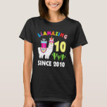 Llama 10 Years Old Birthday  Llama Boys Girls Kids T-Shirt<br><div class="desc">Llama 10 Years Old Birthday  Llama Boys Girls Kids</div>