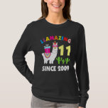 Llama 11 Years Old Birthday  Llama Boys Girls Kids T-Shirt<br><div class="desc">Llama 11 Years Old Birthday  Llama Boys Girls Kids</div>