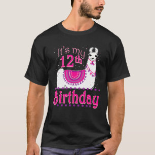 Llama 12th Birthday Twelfth T-Shirt